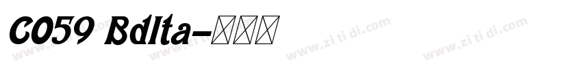 C059 BdIta字体转换